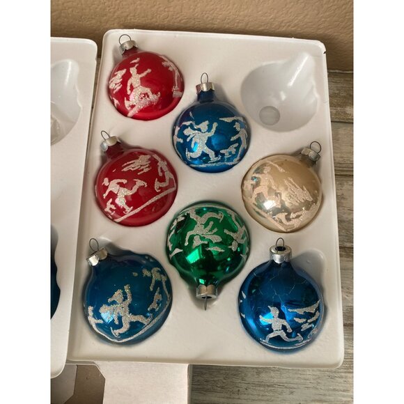 3 Boxes Pyramid Rauch Glass Ornaments USA 1980s Vintage Christmas Lot - Picture 7 of 16